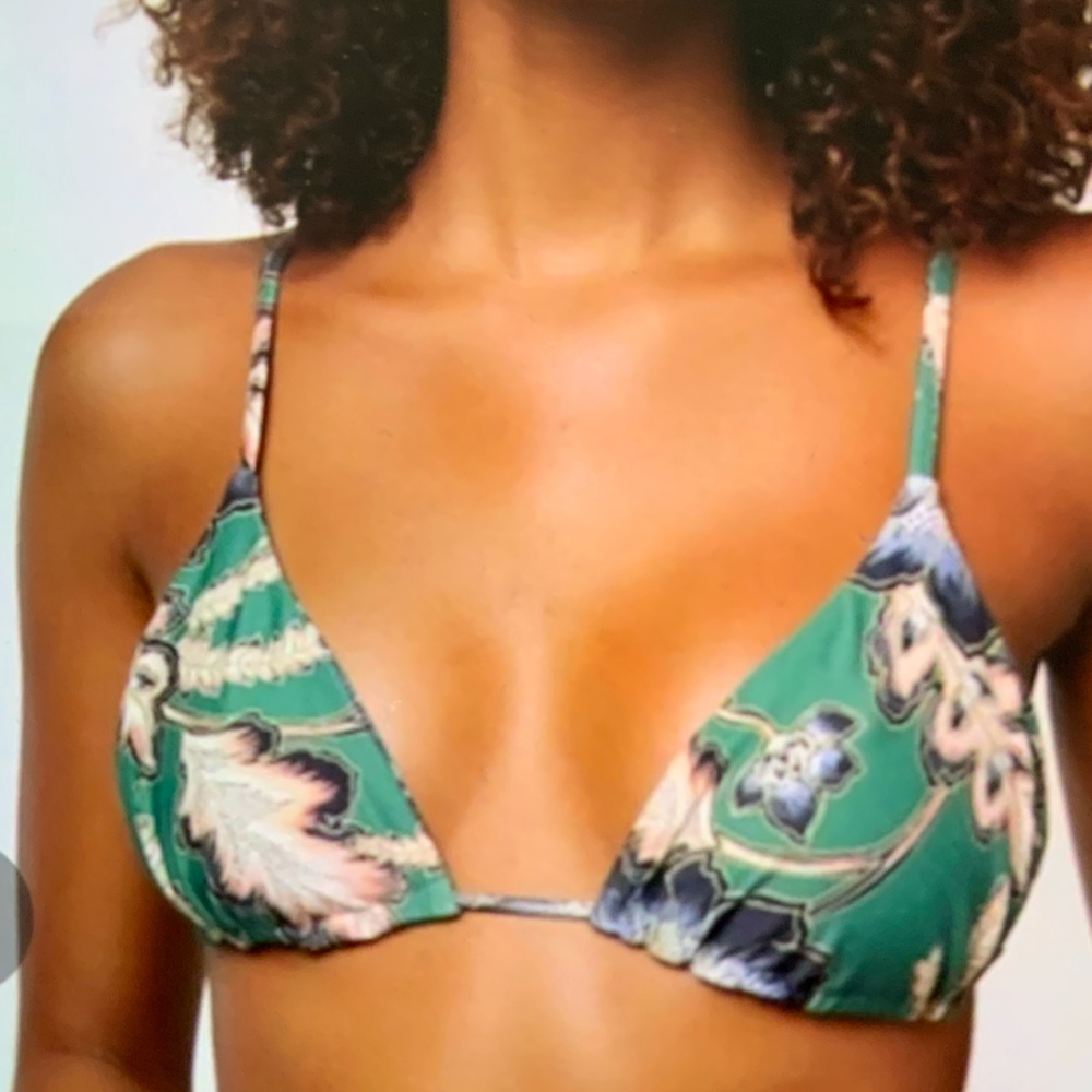 O'Neill Green Floral Bikini Top
